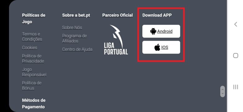 Bet.pt App Download Novo