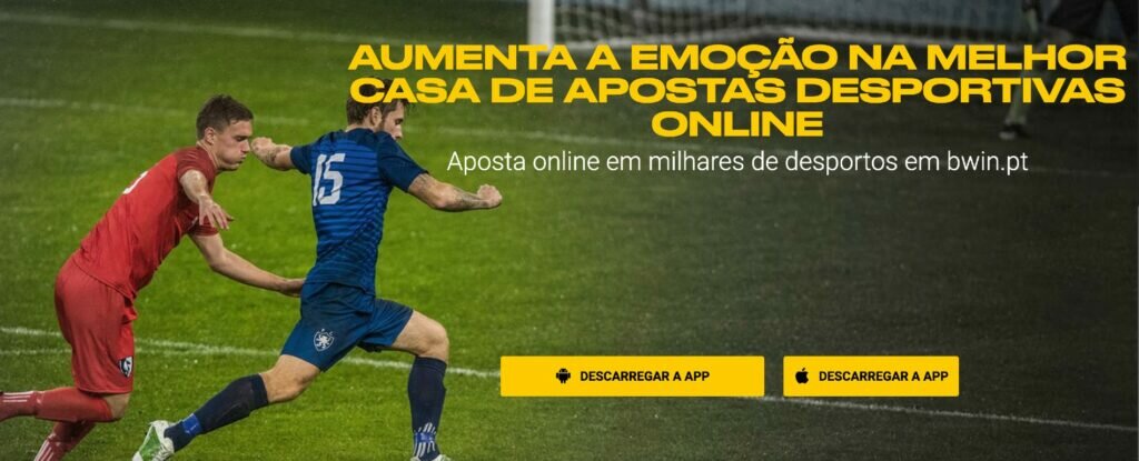 Download da app através do site da Bwin